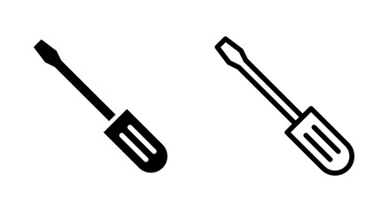 Screwdriver icon symbol for apps and websites. tools sign and symbol
