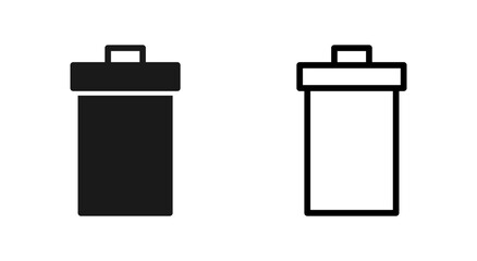 Trash icon symbol for apps and websites. trash can icon. delete sign and symbol.