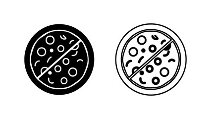 Pizza slices with toppings with transparent background