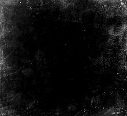 Black grunge scratched background, scary obsolete distressed texture, space for your design