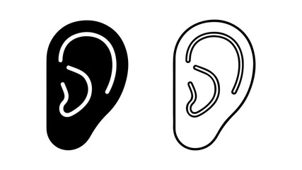 Ear icon with transparent background