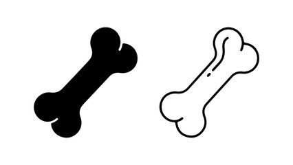 Dog bone icon with transparent background