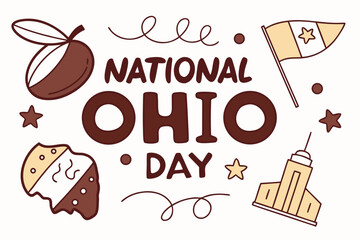 NATIONAL OHIO DAY vector illustration