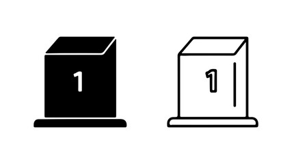 Numbered boxes with transparent background