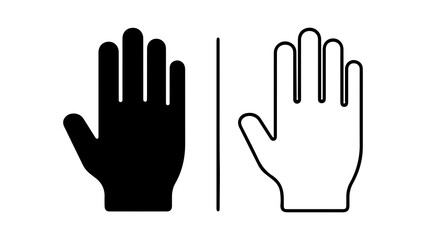 Hands stop gesture with transparent background