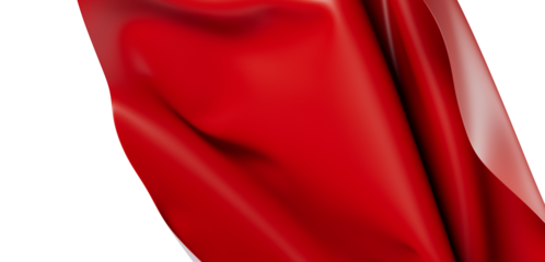 Vibrant, smooth red fabric waving elegantly. Perfect for backgrounds, design elements, and adding a touch of luxury and passion. Ideal for graph