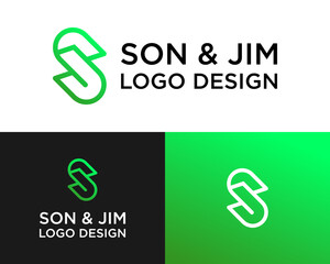 SJ monogram letter design logo for sport and fitness.

