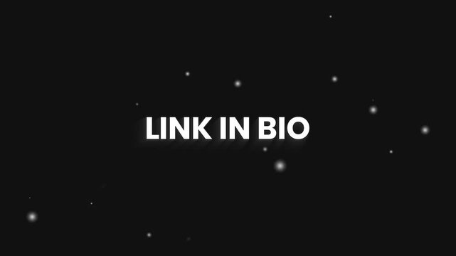 Link In Bio Clean Elegant Text Reveal Animation 4K &ndash; Social Media Call to Action Video
