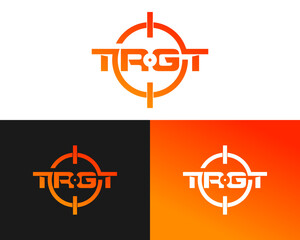 Wordmark design about a shooting sport target.

