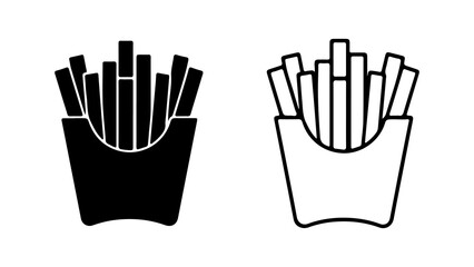 Fototapeta premium French fries in container with transparent background