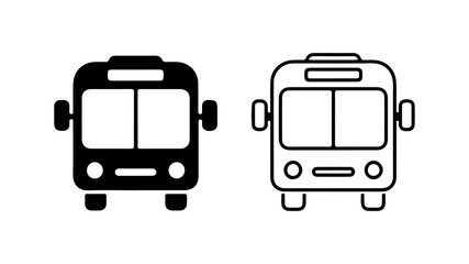 Fototapeta premium Bus icon set with transparent background