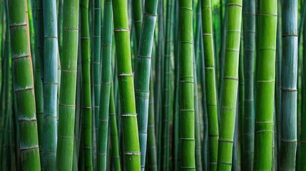 Fototapeta premium Dense green bamboo forest
