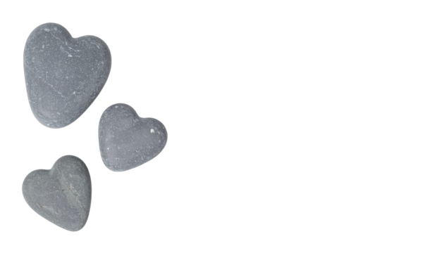 Heart shaped stones for romantic gift or loving memory