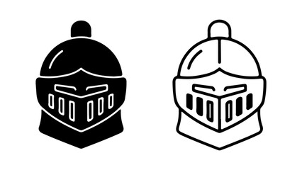 Medieval knight helmet with transparent background