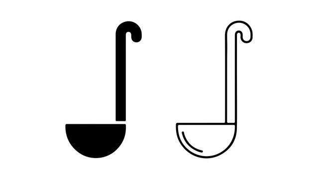 Ladles set with transparent background