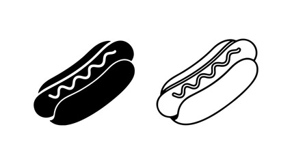 Hot dog icon with transparent background