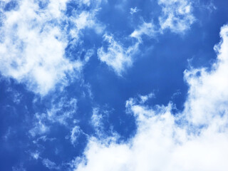 Blue Sky With White Clouds.