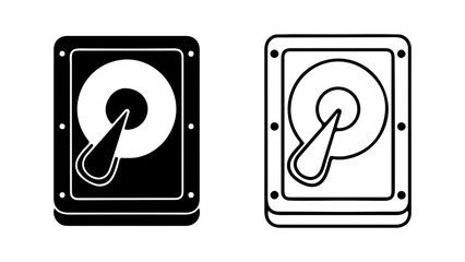 Hard drive icons with transparent background