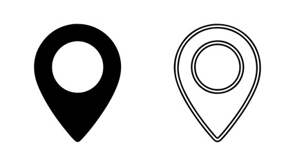 Location pins with transparent background