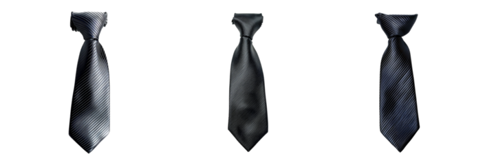 Elegantly knotted men's ties in varied shades of dark