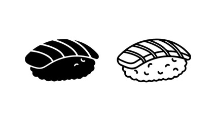 Sushi rolls with transparent background