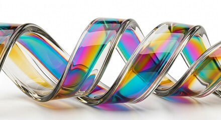 Stunning iridescent helix with vibrant colors for creative projects and modern designs that need a wow effect