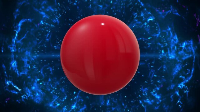 Glowing red sphere with explosion graphic effect - Chroma key in the center.