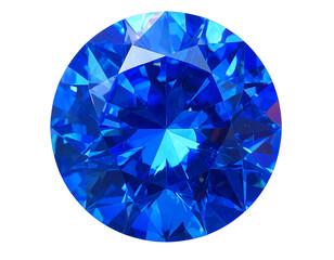  Sparkling Blue Diamond Cut Gem transparent background.