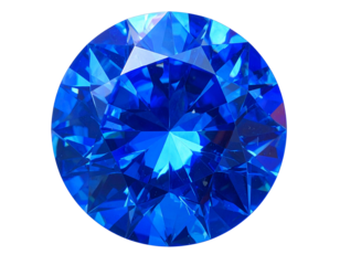  Sparkling Blue Diamond Cut Gem transparent background.