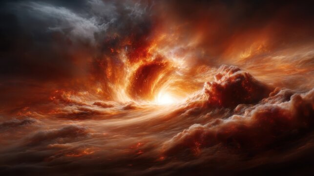 An awe-inspiring abstract representation of cosmic clouds in vibrant hues, showcasing swirling energies and colors that capture the imagination and evoke a sense of wonder.