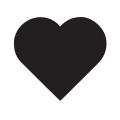Solid heart favorite icon, filled vector, clean flat Unicons Solid