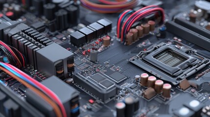 Detailed circuit board closeup