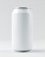 White Blank Can with Can Cooler Mockup 3D Render 