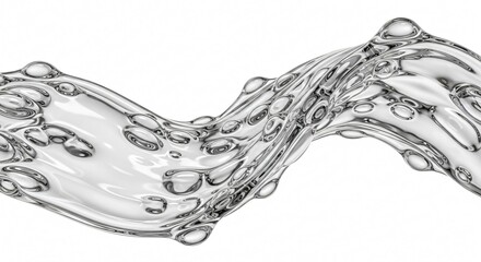 Experience the refreshing splash of pure, clean water with this dynamic abstract design element
