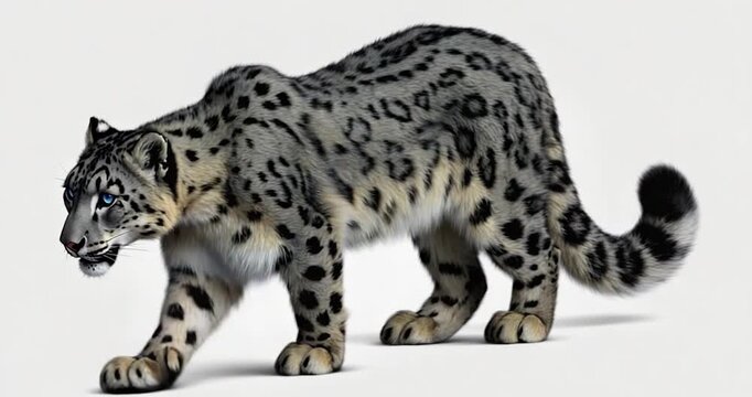 Snow leopard studio shot