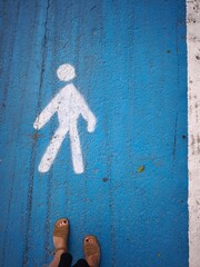 pedestrian crossing sign