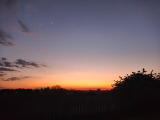 Sunset in the sky