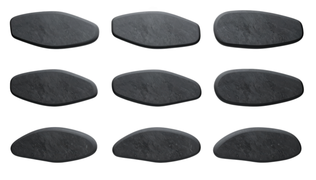Dark stone pebble shapes in neat alignment pattern design