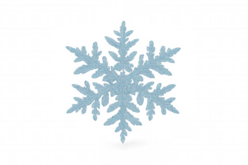 Snowflake representing winter, ice, and cold, creating a seasonal pattern for backgrounds with transparent elements