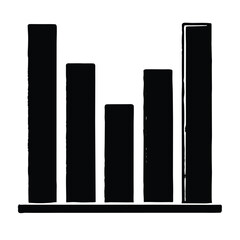 Hand drawn bar graph for business infographic and data illustration