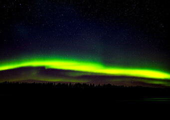 Northern Lights over Rovaniemi, Finland – Aurora Borealis above Arctic Circle Winter Sky