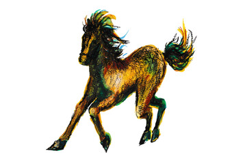 馬手描きイラスト 2026年賀状素材