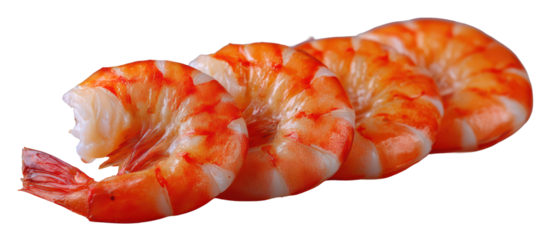 Raw Shrimp for Culinary and Seafood Use Isolate on Transparent Background, png