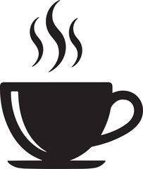 Ceramic mug icon hot drink black symbol

