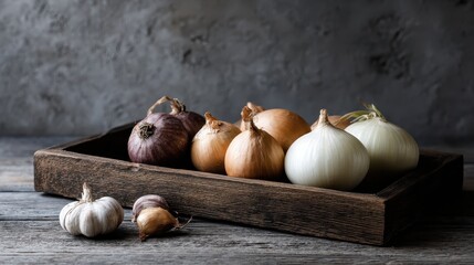 Assorted Cooking Onions with Papery Skin Texture