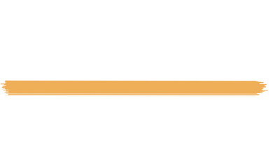 Orange horizontal brush stroke line, hand-painted paint mark for highlight, underlining, poster, and creative graphic design projects