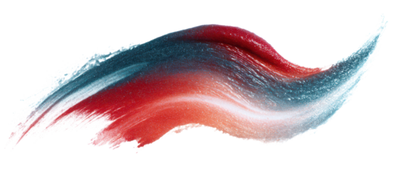 Colorful Brush Stroke Abstract Art Design Element Isolate on Transparent Background, png