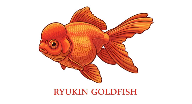 Ryukin Goldfish Illustration