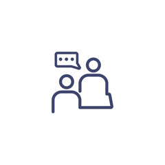 Vector icon discussion meeting business