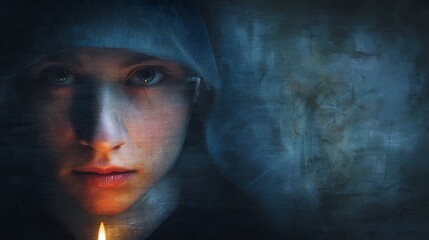 A haunting Slavic nun stands in silence, her presence bridging faith, myth, and the darker side of spirituality.